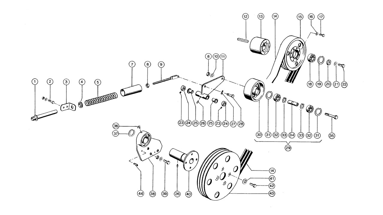 Napęd przekładni zrywaczy / rotorów