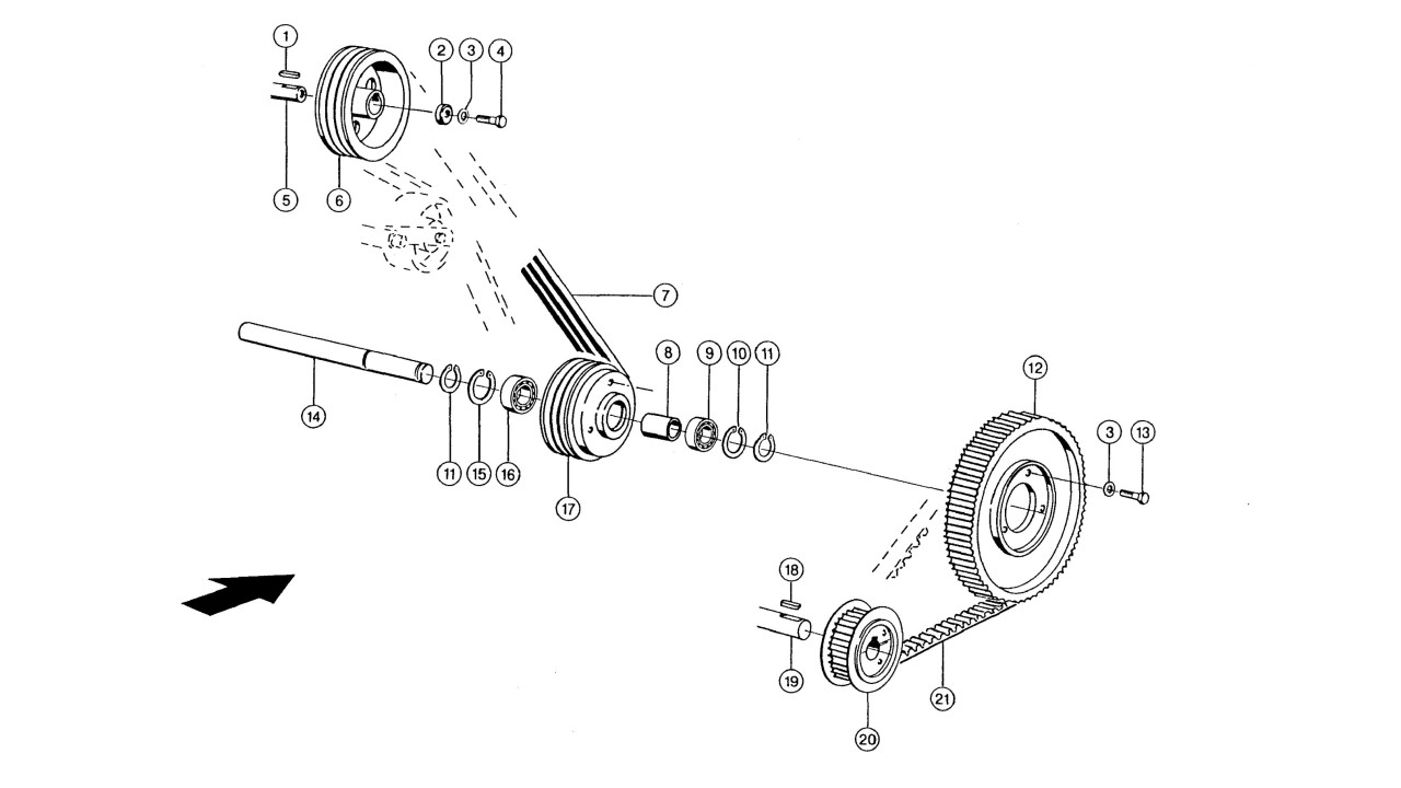 Napęd pośredni siekacza / docinacza II