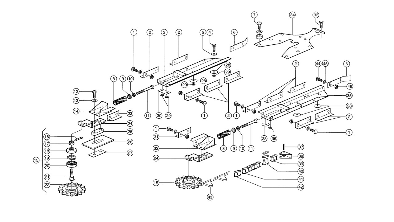 Łańcuchy transportowe z prowadnicami